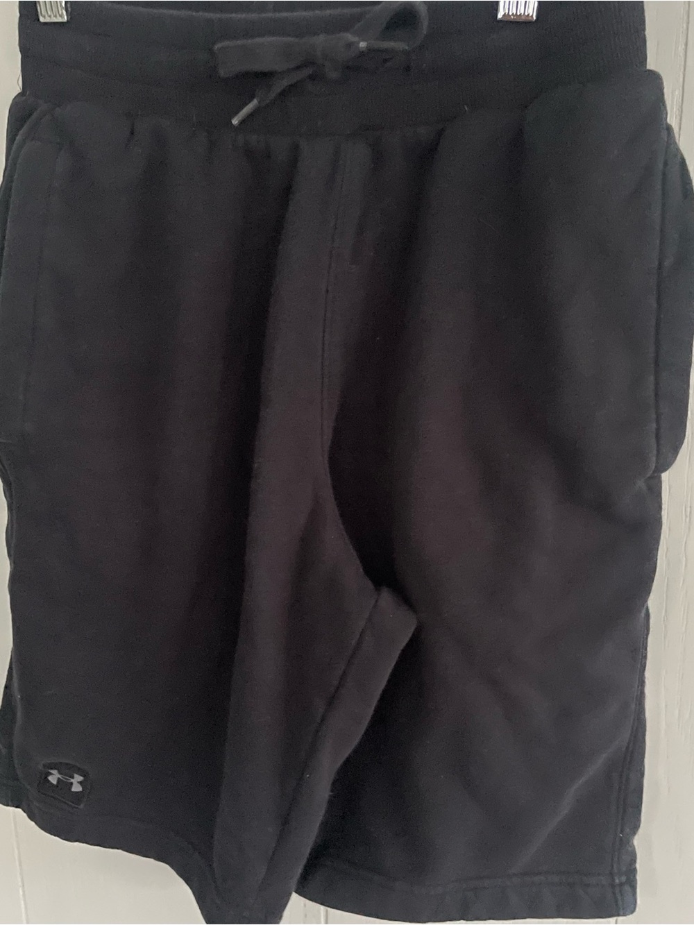 Under Armour Mens Black Drawstring Athletic Shorts Size-S